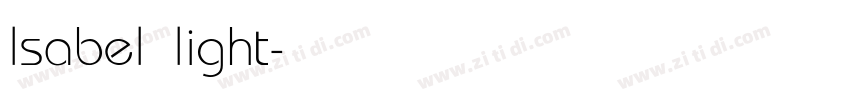 lsabel light字体转换